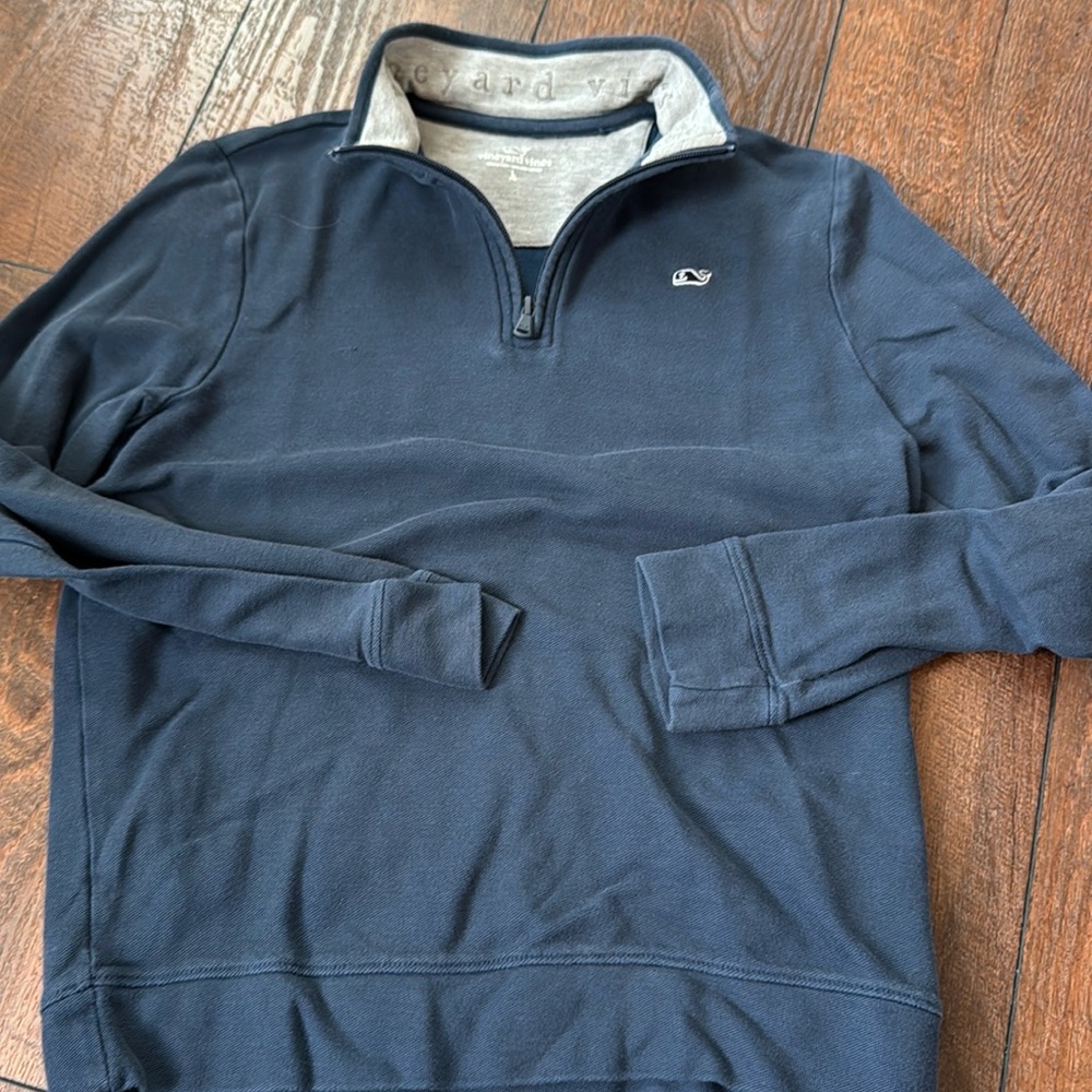 Vineyard Vines youth boys 1/4 zip in navy